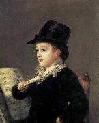 Francisco de goya y Lucientes Portrait of Mariano Goya, the Artist-s Grandson oil painting on canvas